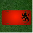 Custom Personalized License Plate With Add Names To Lion Black Gold Tongue
