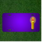 Custom Personalized License Plate With Add Names To Beeswax Candle Fire Flame