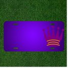 Custom Personalized License Plate With Add Names To Crown Queen Chess Purple