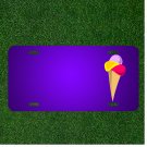 Custom Personalized License Plate With Add Names To Cone Ice Balls Sweet