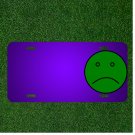 Custom Personalized License Plate With Add Names To Smiley Frown Sad Face