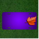 Custom Personalized License Plate With Add Names To Maple Autumn Fall Leaf