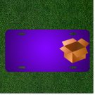Custom Personalized License Plate With Add Names To Box Carton Open Empty