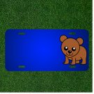 Custom Personalized License Plate With Add Names To Bear Cute Baby Brown