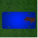 Custom Personalized License Plate With Add Names To Bench Park Brown Wooden