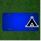 Custom Personalized License Plate With Add Names To Tepee Camping Map Poi