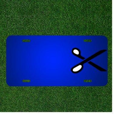 Custom Personalized License Plate With Add Names To Scissors Shears Cut Tool