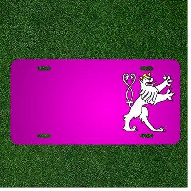 Custom Personalized Car License Plate With Add Names To Lion Crown Animal
