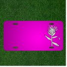 Custom Personalized Car License Plate With Add Names To Flower Blossom Leaves