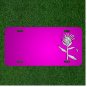 Custom Personalized Car License Plate With Add Names To Flower Blossom Leaves