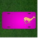 Custom Personalized Car License Plate With Add Names To Deer Running Leaping