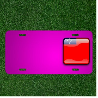 Custom Personalized Car License Plate With Add Names To Samoa Flag Country