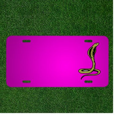Custom Personalized Car License Plate With Add Names To Cobra Head Green