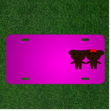 Custom Personalized Car License Plate With Add Names To Couple Team Friends