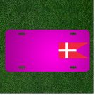Custom Personalized Car License Plate With Add Names To Flag Country Denmark