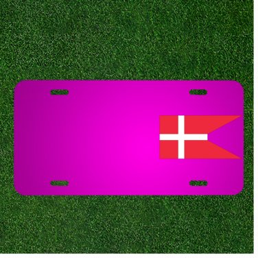 Custom Personalized Car License Plate With Add Names To Flag Country Denmark