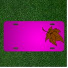 Custom Personalized Car License Plate With Add Names To Maple Leaf Autumn