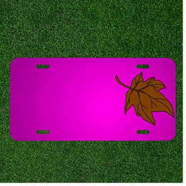 Custom Personalized Car License Plate With Add Names To Maple Leaf Autumn