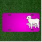 Custom Personalized Car License Plate With Add Names To Shadow Standing Lamb