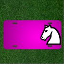 Custom Personalized Car License Plate With Add Names To Knight Horse Chess