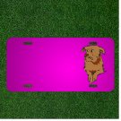 Custom Personalized Car License Plate With Add Names To Dog Animal Brown