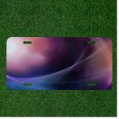 Custom Personalized License Plate Auto Tag With Cool Coloful Wave Design