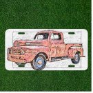Custom Personalized License Plate Auto Tag With Amazing Red Truck Design