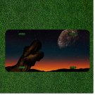 Custom Personalized License Plate Auto Tag With Dinasour And Stars Design