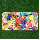 Creative License Plate Auto Tag With Colorful Rainbow Like Vortex Design
