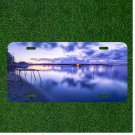Creative License Plate Auto Tag With Purple Looking Water And Sky
