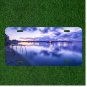 Creative License Plate Auto Tag With Purple Looking Water And Sky