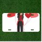 Custom Personalized License Plate Auto Tag With Women With Heart Balloons