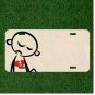 Custom Personalized License Plate Auto Tag With Broken Hearted Boy Design