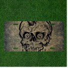 Custom Personalized License Plate Auto Tag With Creepy Skull Design Art