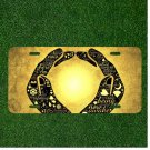 Custom Personalized License Plate Auto Tag With Hands With Words Design