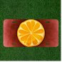 Custom Personalized License Plate Auto Tag With Fancy Orange Design Art