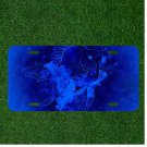 Custom Personalized License Plate Auto Tag With Fancy Blue Goldfish Design