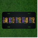 Custom Personalized License Plate Auto Tag With Extremely Fancy Jesus Design