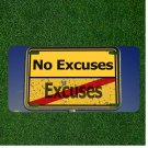 Custom Personalized License Plate Auto Tag With No Excuses Sign Design