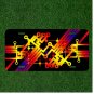 Custom Personalized License Plate Auto Tag With Colorful Fancy Design Abstract