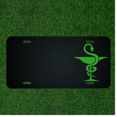 Custom Personalized License Plate With Add Names To Snake Medical Caduceus