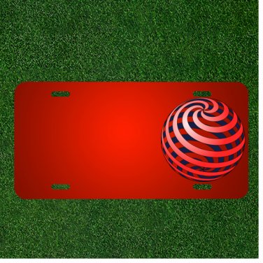 Custom Personalized License Plate With Add Names To Spiral Ball Sphere