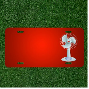 Custom Personalized License Plate With Add Names To Fan Ventilating Cooling