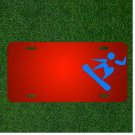 Custom Personalized License Plate With Add Names To Winter Sport Snowboarder