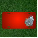 Custom Personalized License Plate With Add Names To Rooster Cockerel Cock