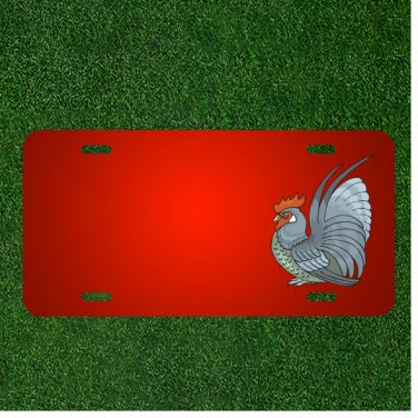 Custom Personalized License Plate With Add Names To Rooster Cockerel Cock