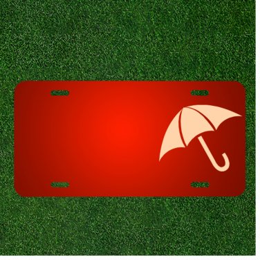 Custom Personalized License Plate With Add Names To Umbrella Protection Pink