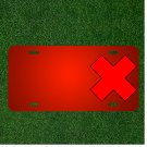 Custom Personalized License Plate With Add Names To Forbidden Red Cross