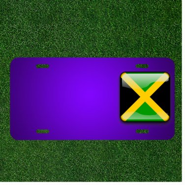 Custom Personalized License Plate With Add Names To Jamaica Flag Country