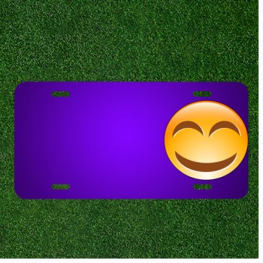 Custom Personalized License Plate With Add Names To Emoticon Smilies Smiling